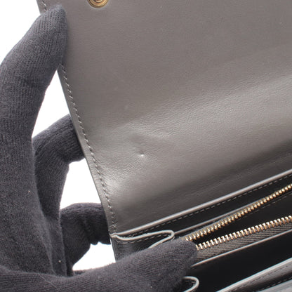 ラージフラップウォレット 二つ折り長財布 レザー グレー セリーヌ 財布・小物 CELINE