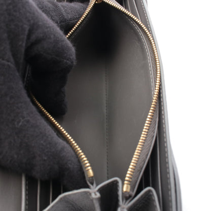 ラージフラップウォレット 二つ折り長財布 レザー グレー セリーヌ 財布・小物 CELINE