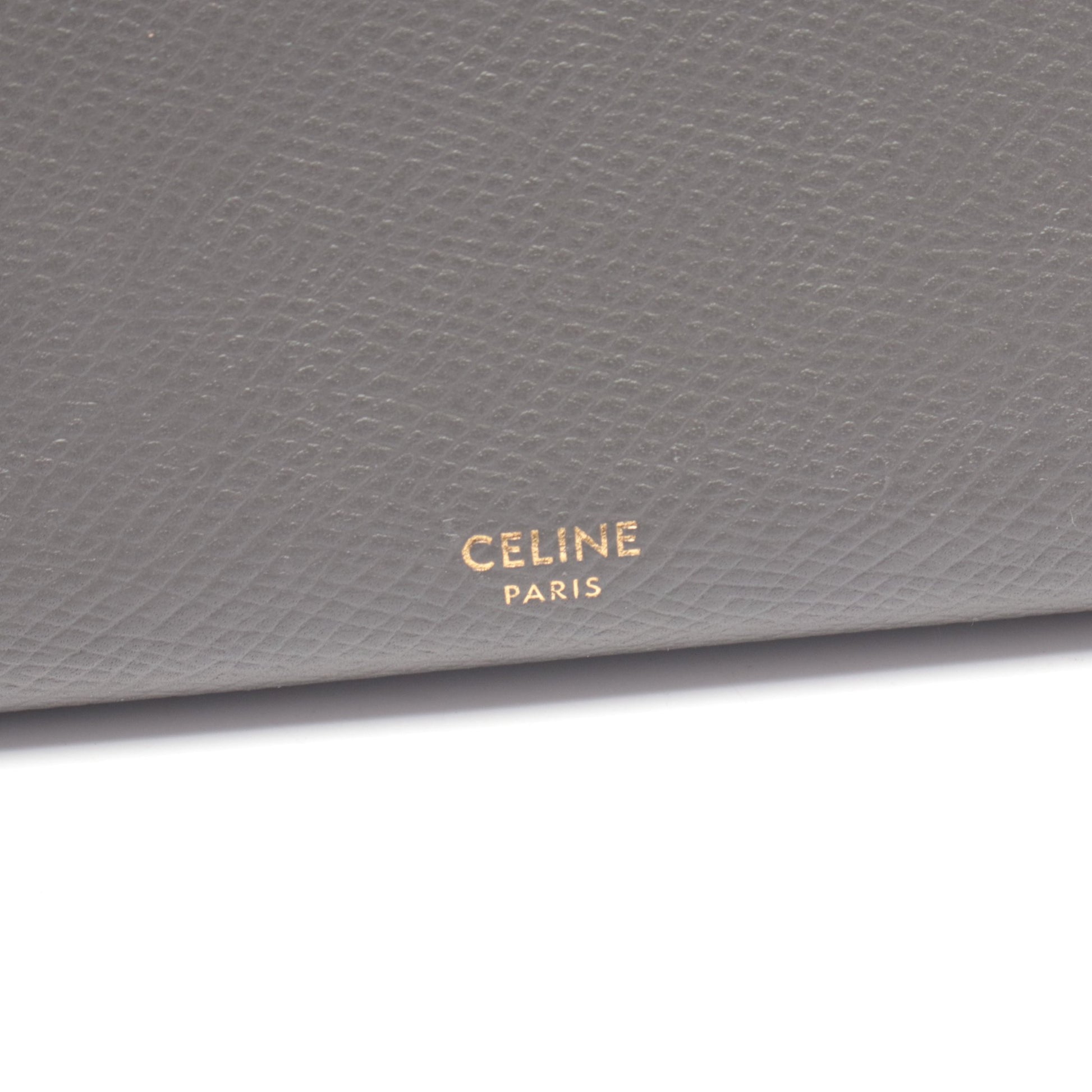 ラージフラップウォレット 二つ折り長財布 レザー グレー セリーヌ 財布・小物 CELINE