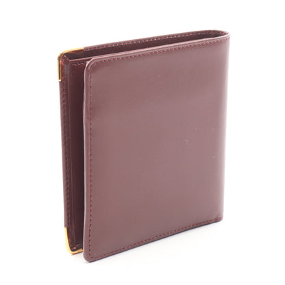 マストライン 二つ折り財布 レザー ボルドー カルティエ