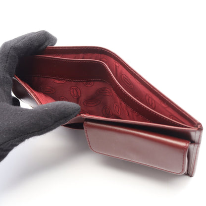 マストライン 二つ折り財布 レザー ボルドー カルティエ