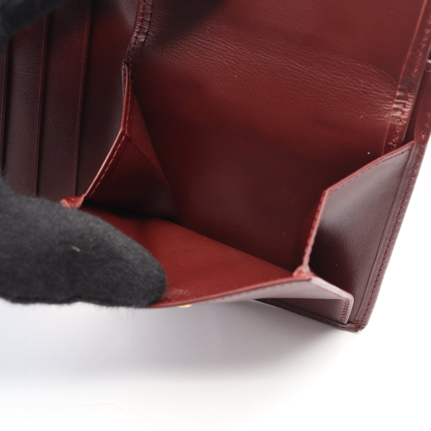 マストライン 二つ折り財布 レザー ボルドー カルティエ
