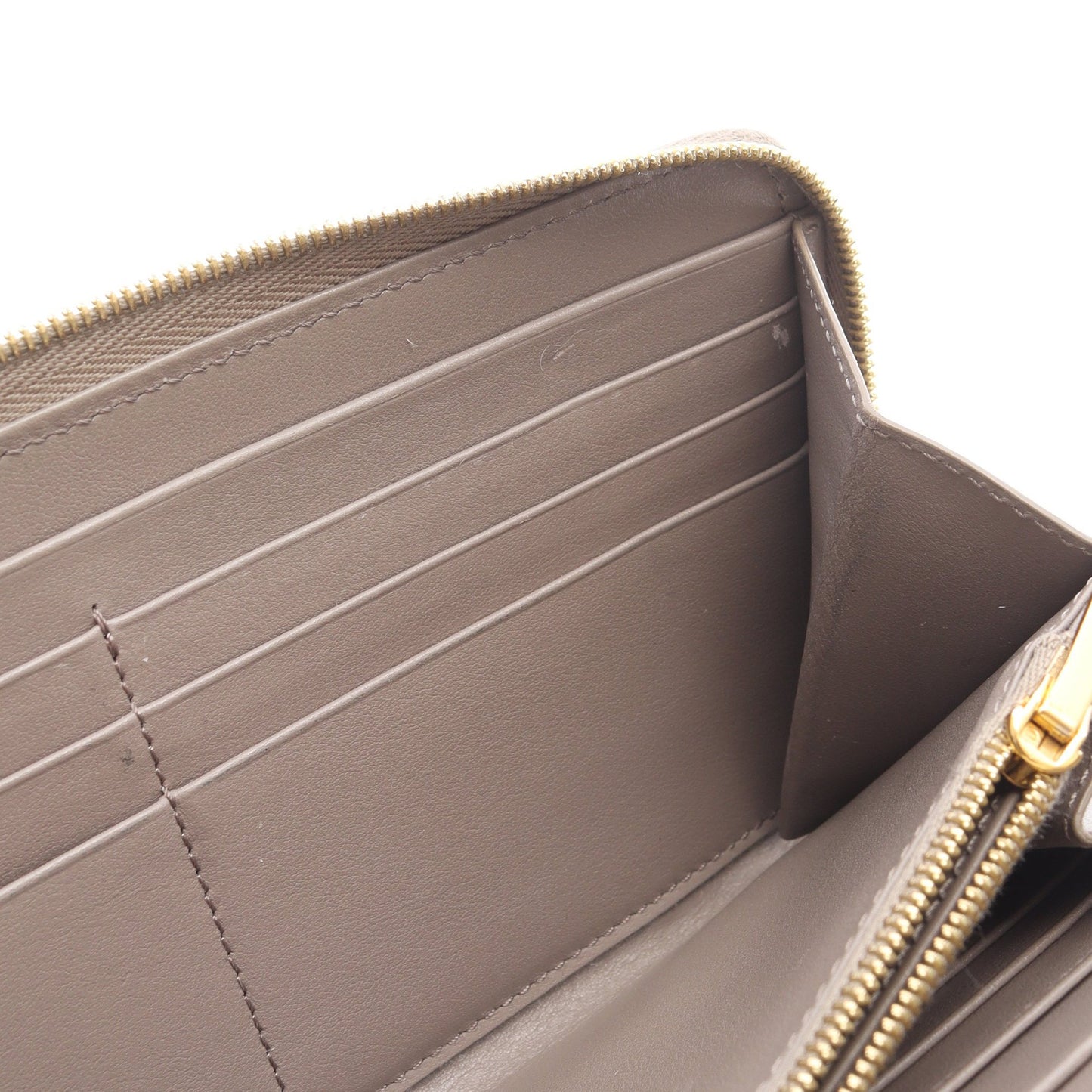 ラウンドファスナー長財布 レザー グレーベージュ セリーヌ 財布・小物 CELINE