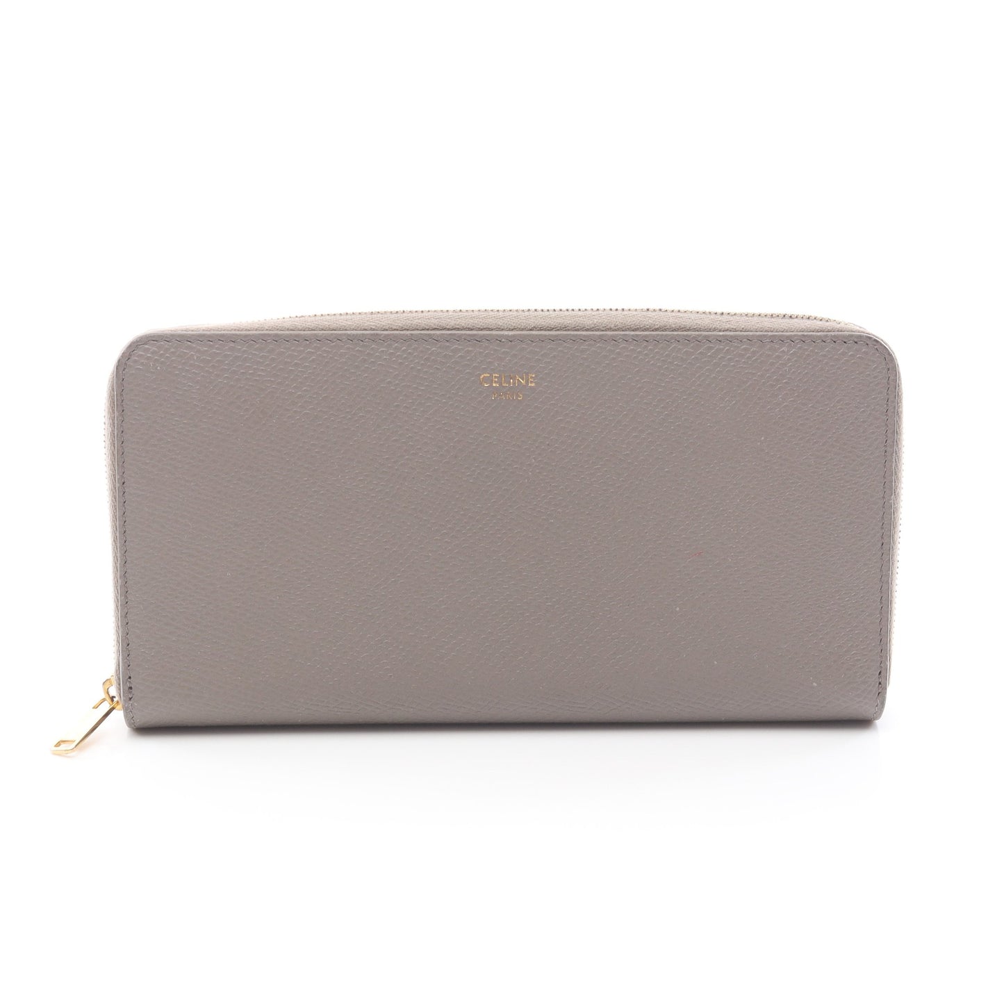 ラウンドファスナー長財布 レザー グレーベージュ セリーヌ 財布・小物 CELINE