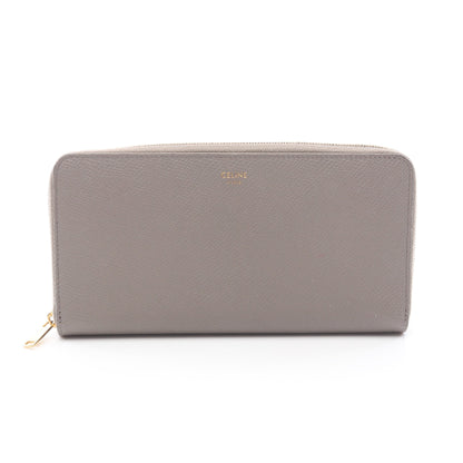ラウンドファスナー長財布 レザー グレーベージュ セリーヌ 財布・小物 CELINE