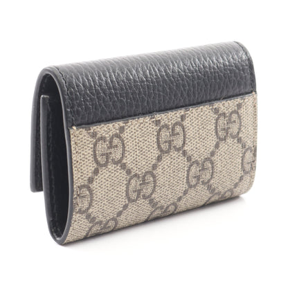 GGマーモント プチマーモント 6連 キーケース PVC レザー ベージュ ブラック グッチ