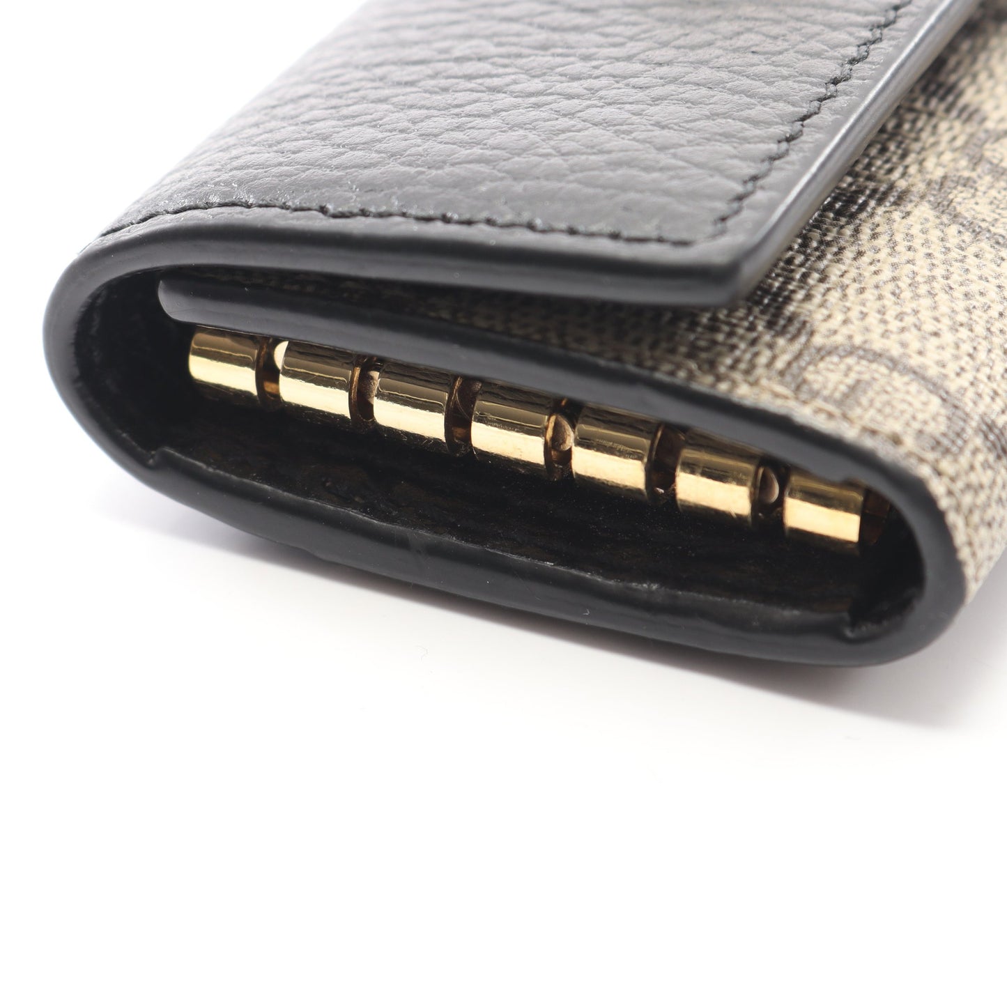 GGマーモント プチマーモント 6連 キーケース PVC レザー ベージュ ブラック グッチ