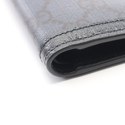 オフィディア GGスプリーム 二つ折り財布 札入れ PVC レザー ネイビー グッチ