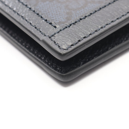 オフィディア GGスプリーム 二つ折り財布 札入れ PVC レザー ネイビー グッチ