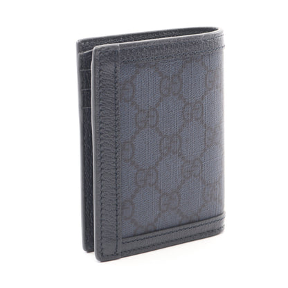 オフィディア GGスプリーム 二つ折り財布 札入れ PVC レザー ネイビー グッチ
