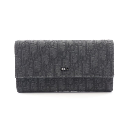 オブリーク ジャカード 二つ折り長財布 キャンバス ブラック クリスチャンディオール 財布・小物 Christian Dior