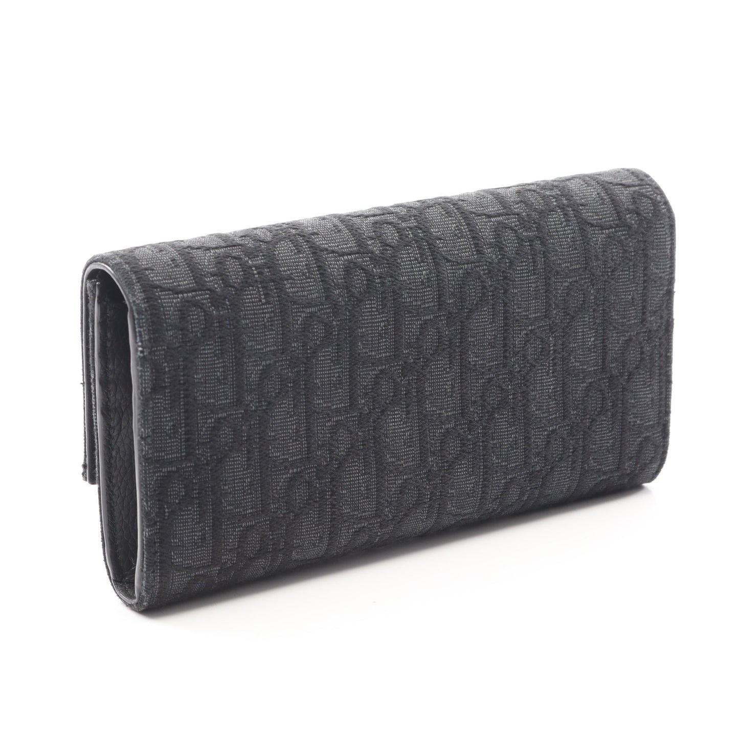 オブリーク ジャカード 二つ折り長財布 キャンバス ブラック クリスチャンディオール 財布・小物 Christian Dior