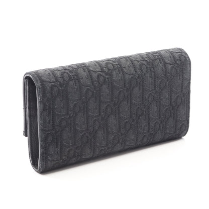 オブリーク ジャカード 二つ折り長財布 キャンバス ブラック クリスチャンディオール 財布・小物 Christian Dior
