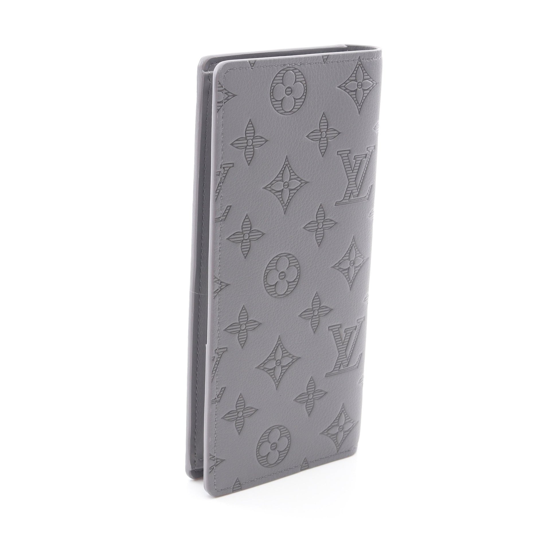 ポルトフォイユブラザ モノクラムシャドウ 二つ折り長財布 レザー グレー ルイヴィトン 財布・小物 LOUIS VUITTON