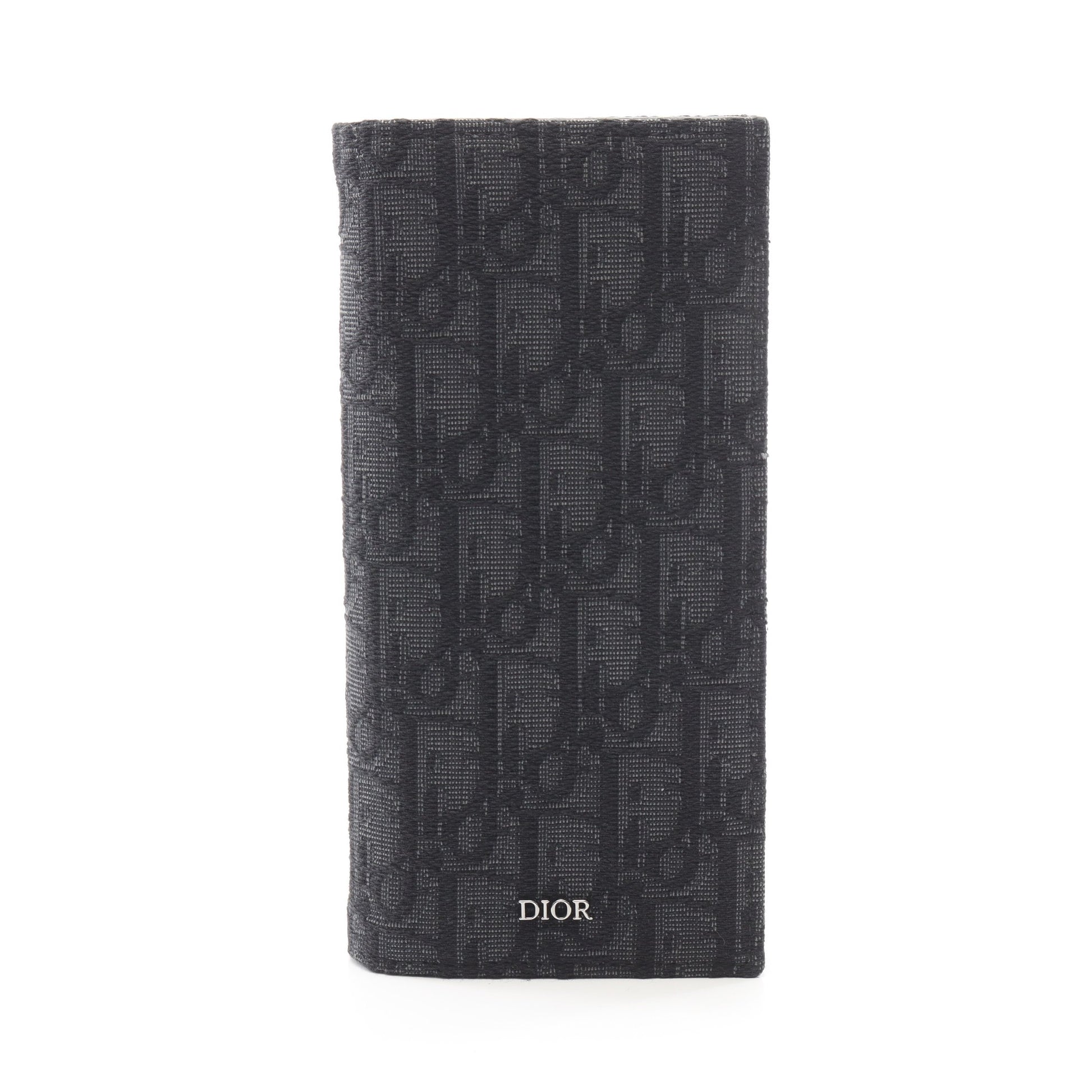 オブリーク ジャカード 二つ折り長財布 キャンバス ブラック クリスチャンディオール 財布・小物 Christian Dior