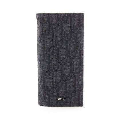 オブリーク ジャカード 二つ折り長財布 キャンバス ブラック クリスチャンディオール 財布・小物 Christian Dior