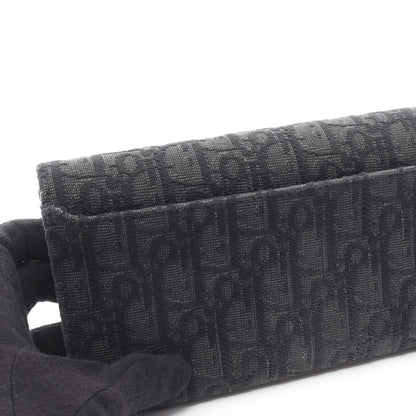 オブリークジャカード ロングフラップウォレット 二つ折り長財布 キャンバス ブラック クリスチャンディオール 財布・小物 Christian Dior