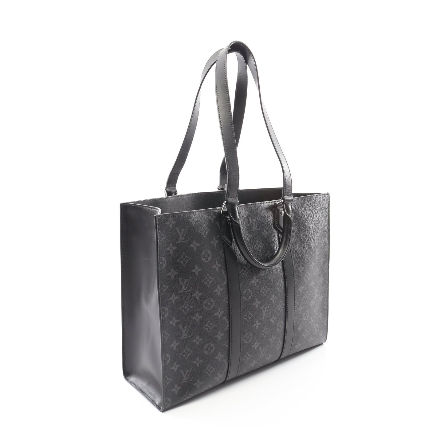 サックプラ 24H モノグラムエクリプス ショルダーバッグ トートバッグ PVC レザー ブラック 2WAY ルイヴィトン バッグ LOUIS VUITTON