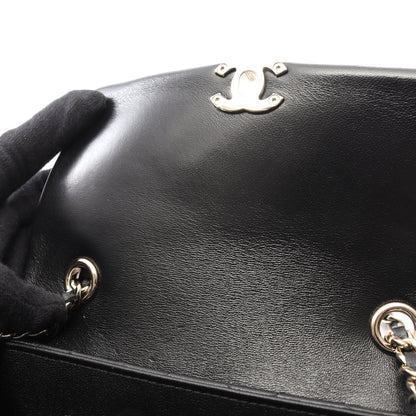 マトラッセ ミニ チェーンショルダーバッグ ラムスキン ブラック ゴールド金具 シャネル バッグ CHANEL