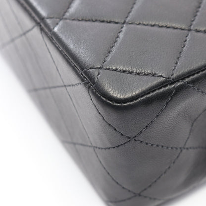 マトラッセ Wフラップ Wチェーンショルダーバッグ ラムスキン ブラック ゴールド金具 シャネル バッグ CHANEL