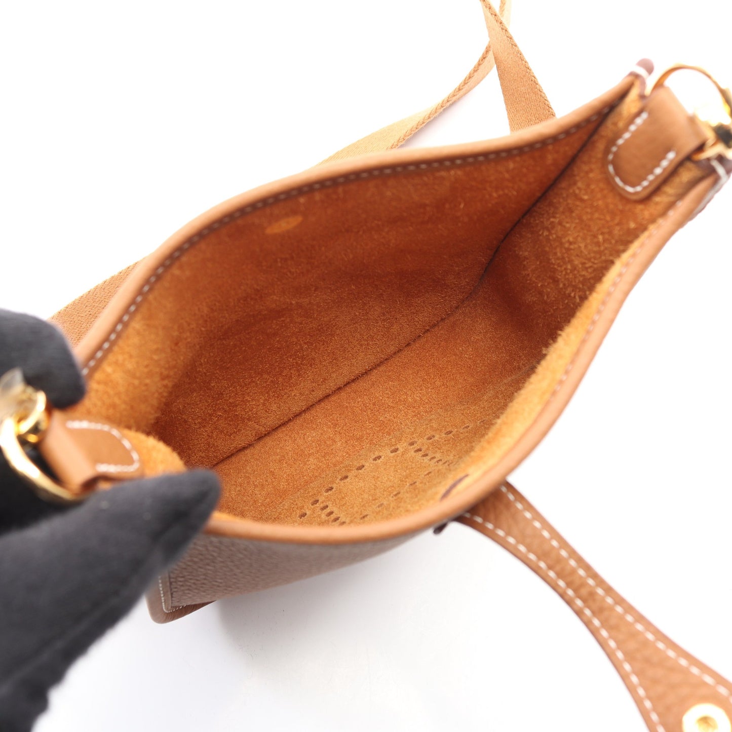 エヴリンTPM アマゾン ゴールド ショルダーバッグ トリヨンクレマンス ライトブラウン ゴールド金具 G刻印 エルメス