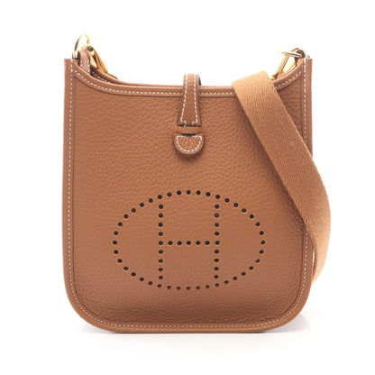 エヴリンTPM アマゾン ゴールド ショルダーバッグ トリヨンクレマンス ライトブラウン ゴールド金具 G刻印 エルメス