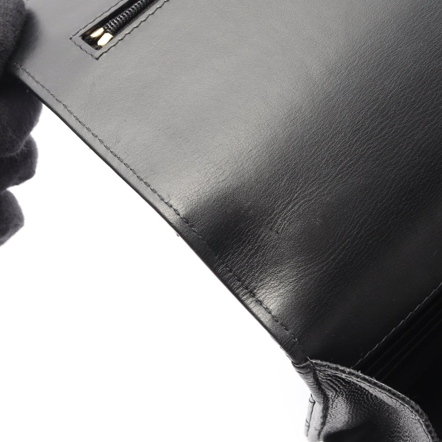 マトラッセ チェーンウォレット キャビアスキン ブラック ゴールド金具 シャネル