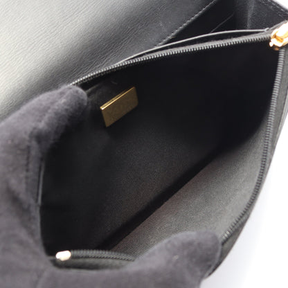 マトラッセ チェーンウォレット キャビアスキン ブラック ゴールド金具 シャネル