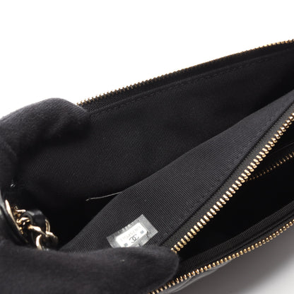 マトラッセ チェーンショルダーバッグ ラムスキン ブラック ゴールド金具 シャネル