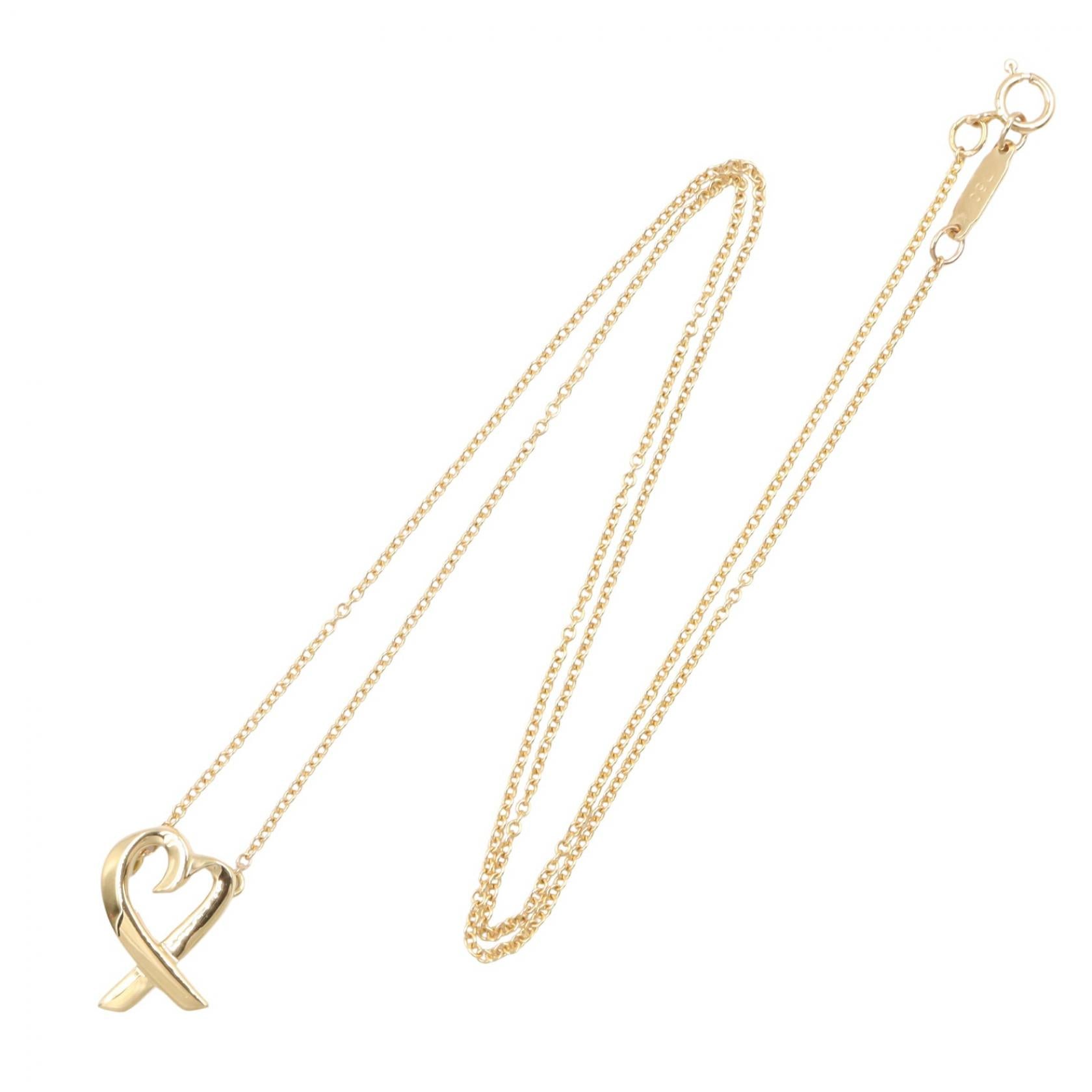 ラビングハート ネックレス ネックレス K18YG イエローゴールド ティファニー アクセサリー TIFFANY & Co.