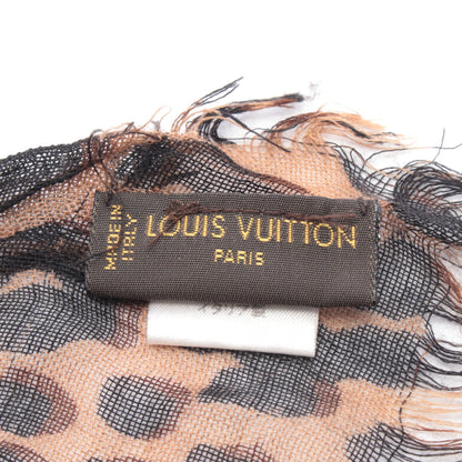 エトール レオパード ストール カシミヤ シルク ブラウン ブラック ルイヴィトン 財布・小物 LOUIS VUITTON