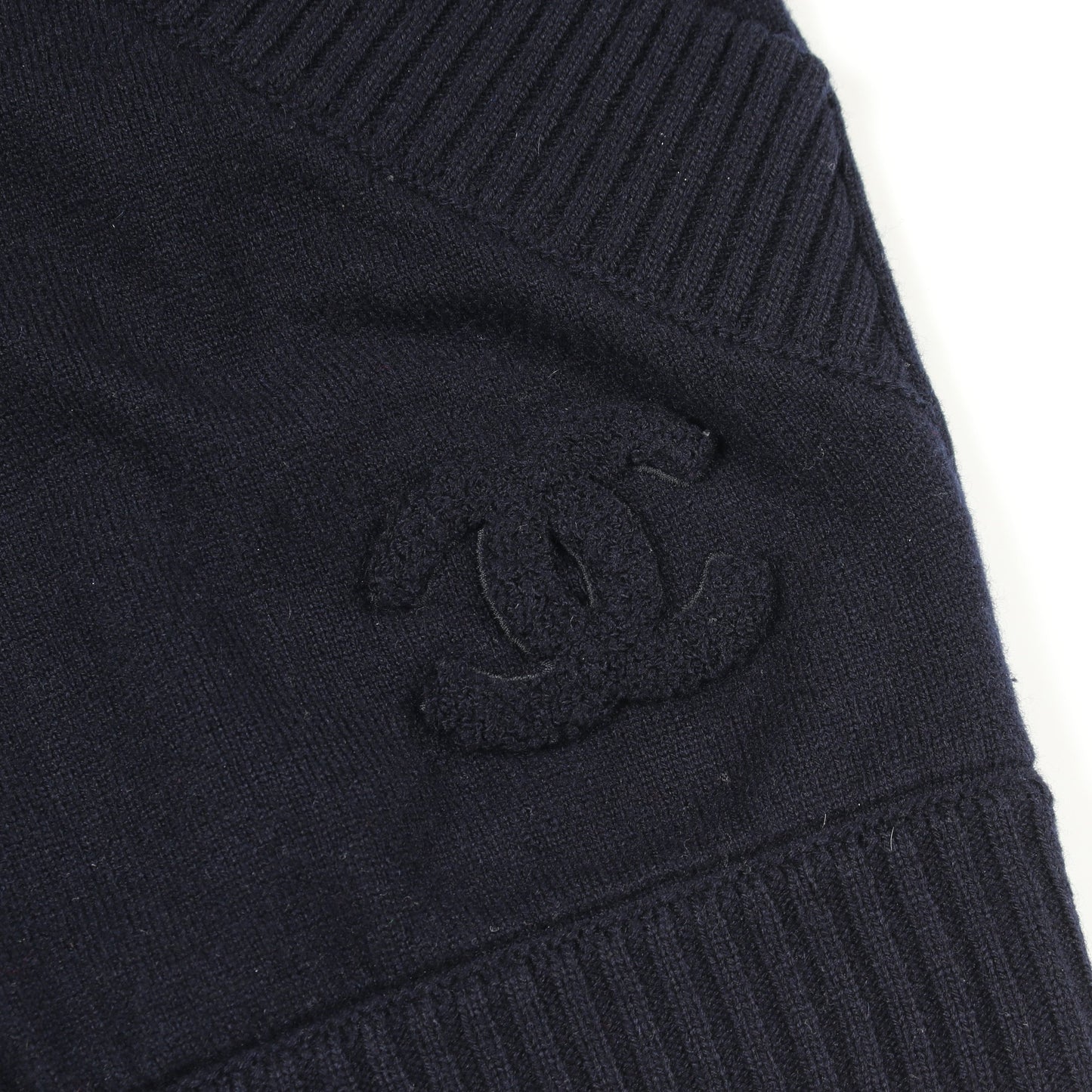 ココマーク ニット ジップアップパーカー カシミヤ ネイビー シャネル トップス CHANEL