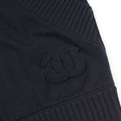 ココマーク ニット ジップアップパーカー カシミヤ ネイビー シャネル トップス CHANEL