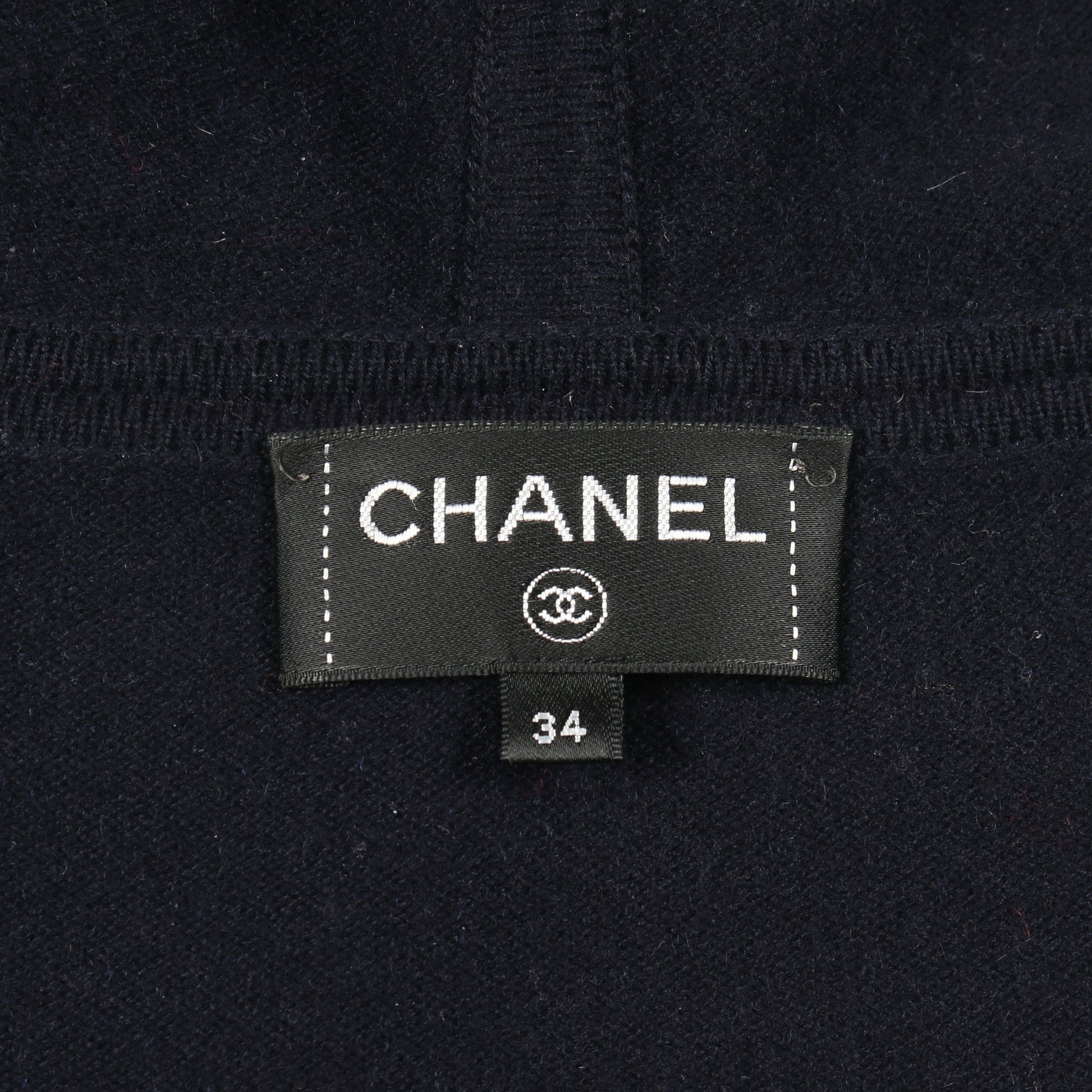ココマーク ニット ジップアップパーカー カシミヤ ネイビー シャネル トップス CHANEL