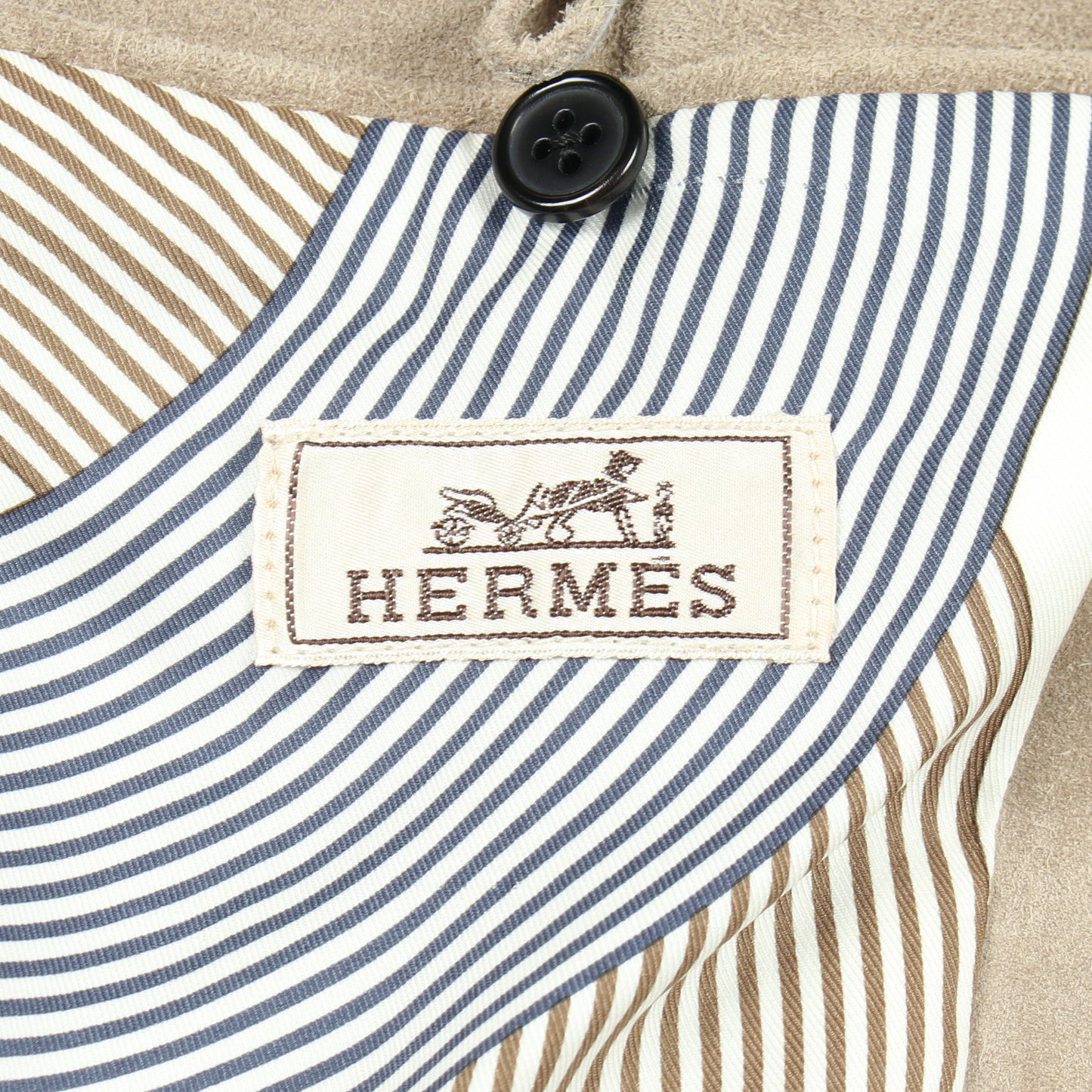 テーラードジャケット スエード グレーベージュ エルメス アウター HERMES