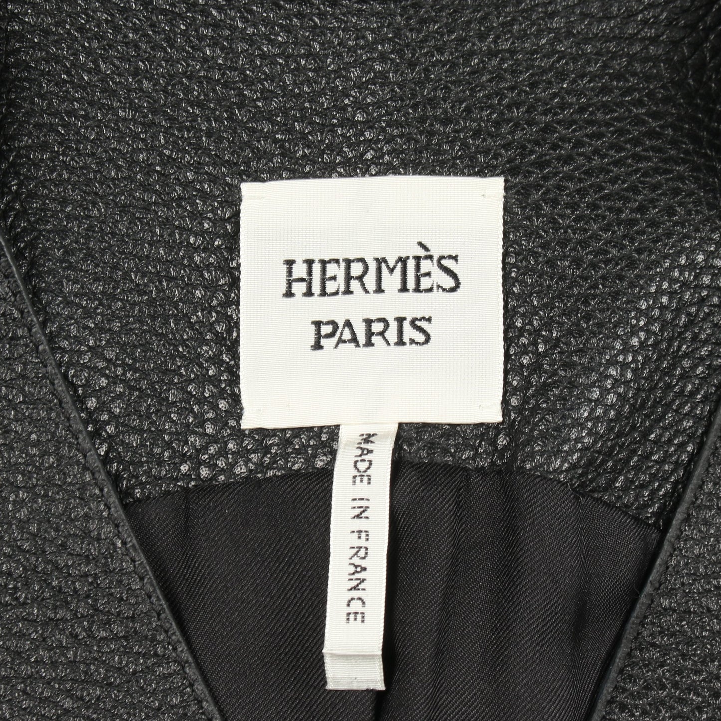 セリエボタン ロングジレ ベスト ディアスキン ブラック エルメス アウター HERMES