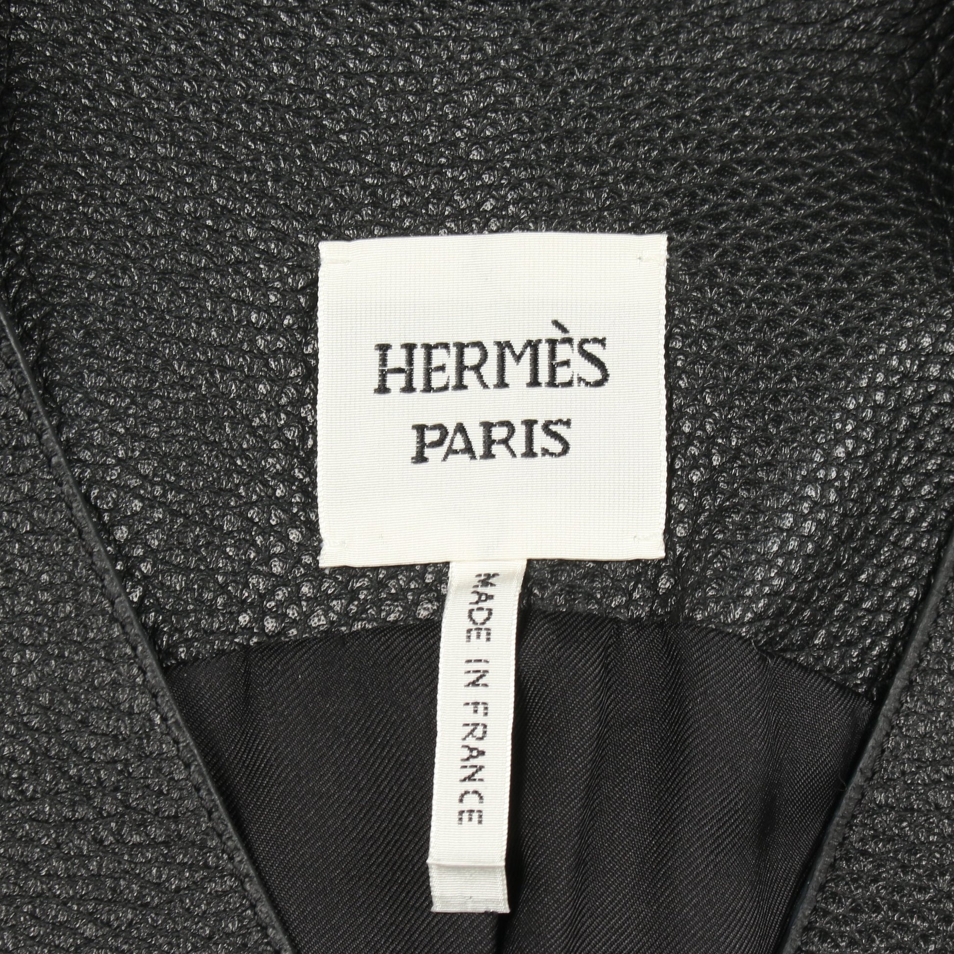 セリエボタン ロングジレ ベスト ディアスキン ブラック エルメス アウター HERMES