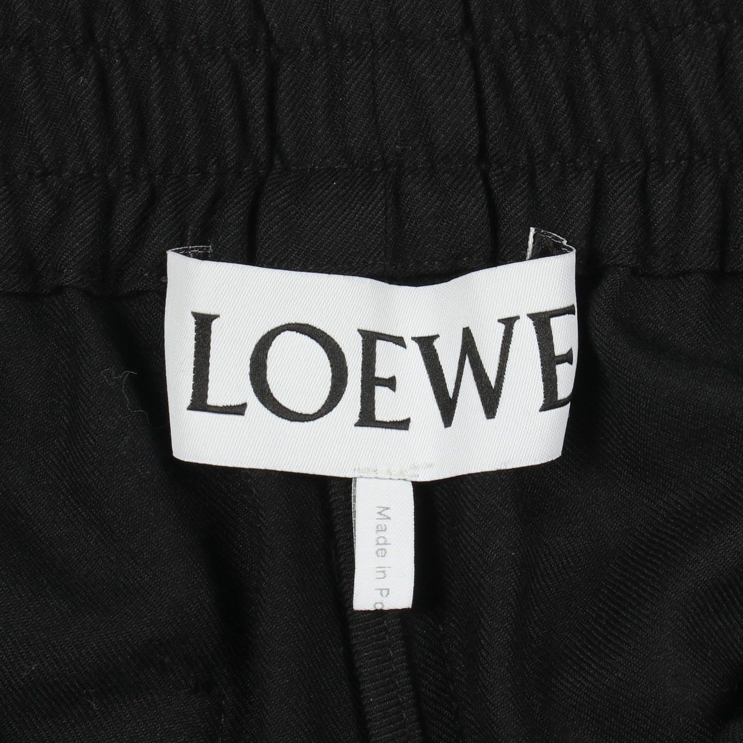 アナグラム刺繍 ワイドパンツ ウール ブラック ロエベ ボトムス LOEWE
