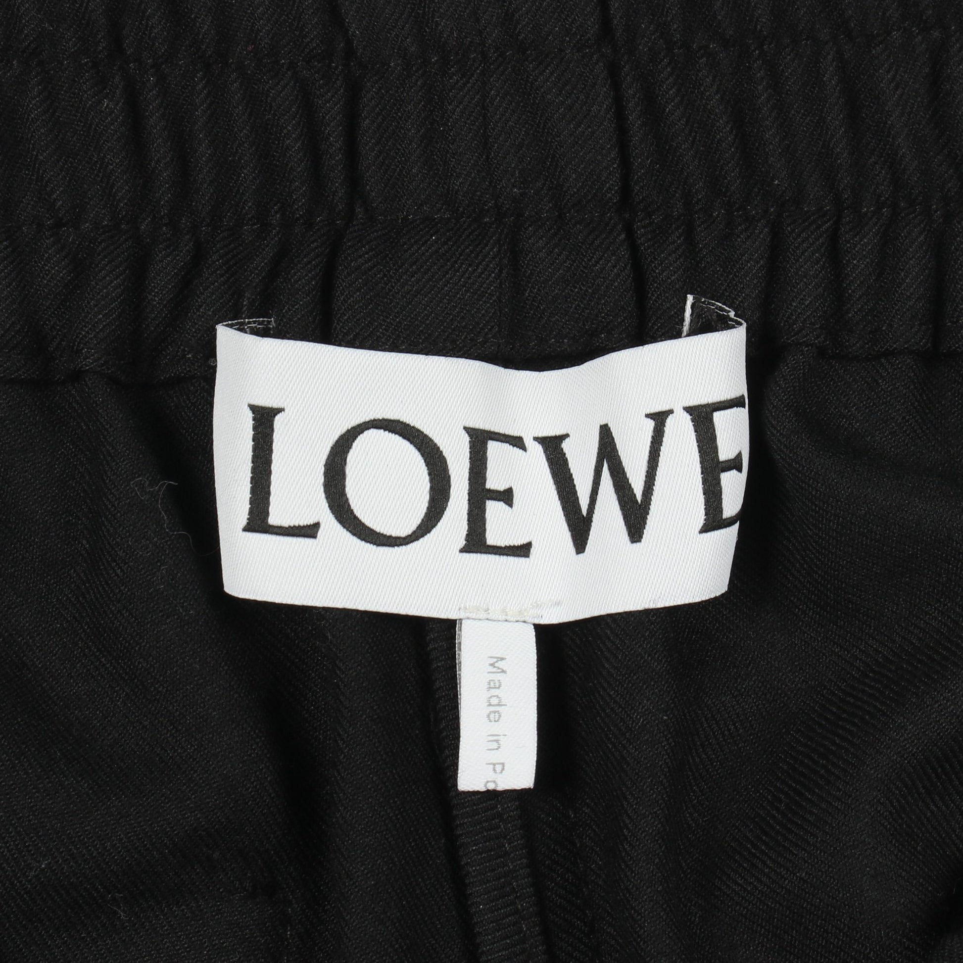 アナグラム刺繍 ワイドパンツ ウール ブラック ロエベ ボトムス LOEWE