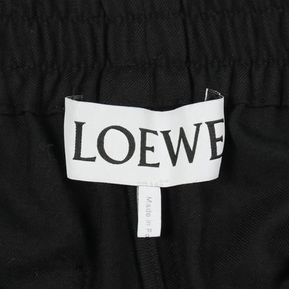 アナグラム刺繍 ワイドパンツ ウール ブラック ロエベ ボトムス LOEWE