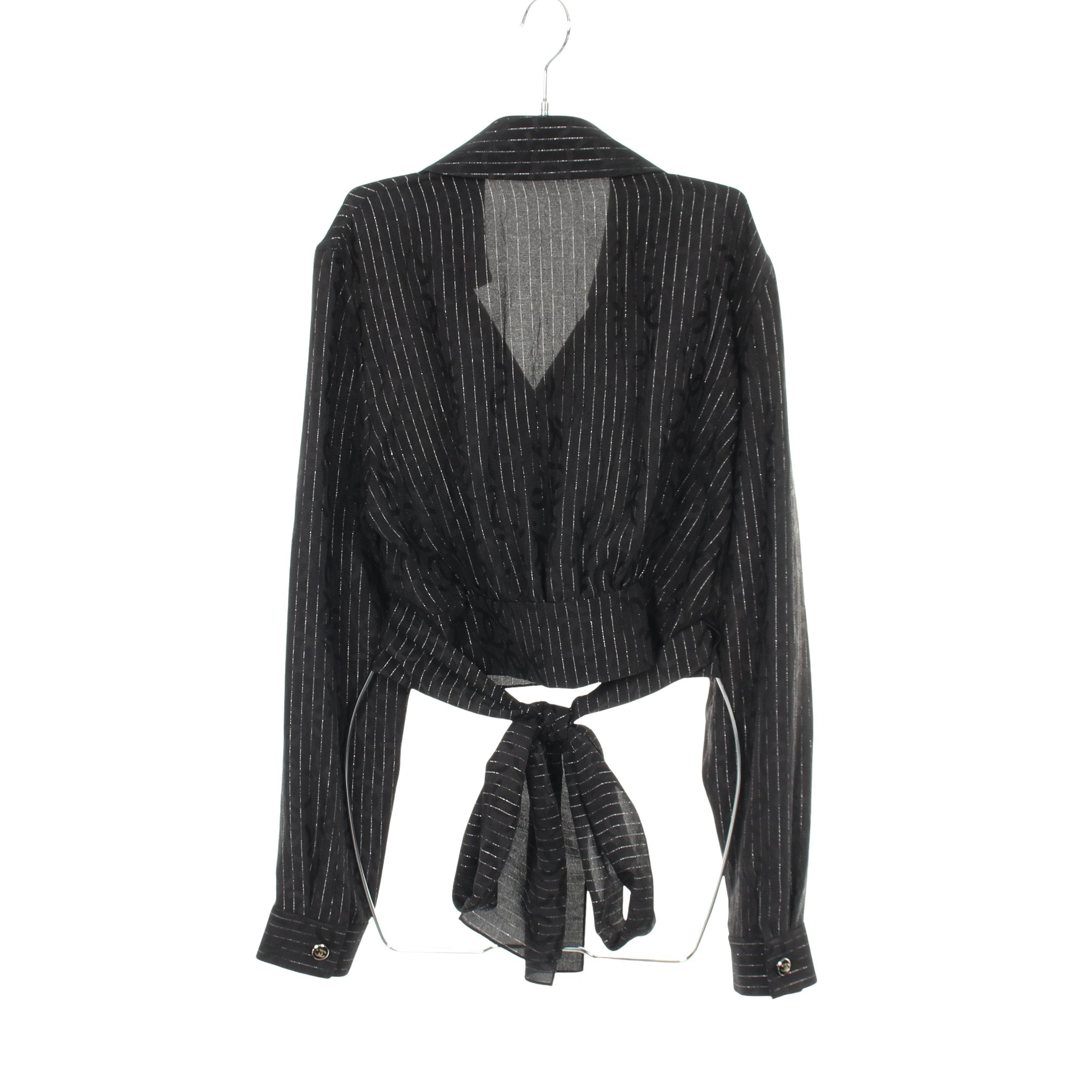 CHANEL ブラウスシャツ 38 黒 CHANEL - CHANEL ブラウスシャツ 38 黒の通販 by *。♥︎ shop