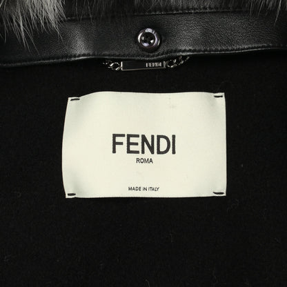 ポンチョ コート カシミヤ ブラック フェンディ アウター FENDI