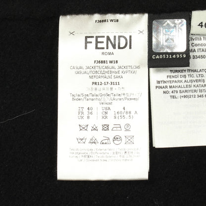 ポンチョ コート カシミヤ ブラック フェンディ アウター FENDI