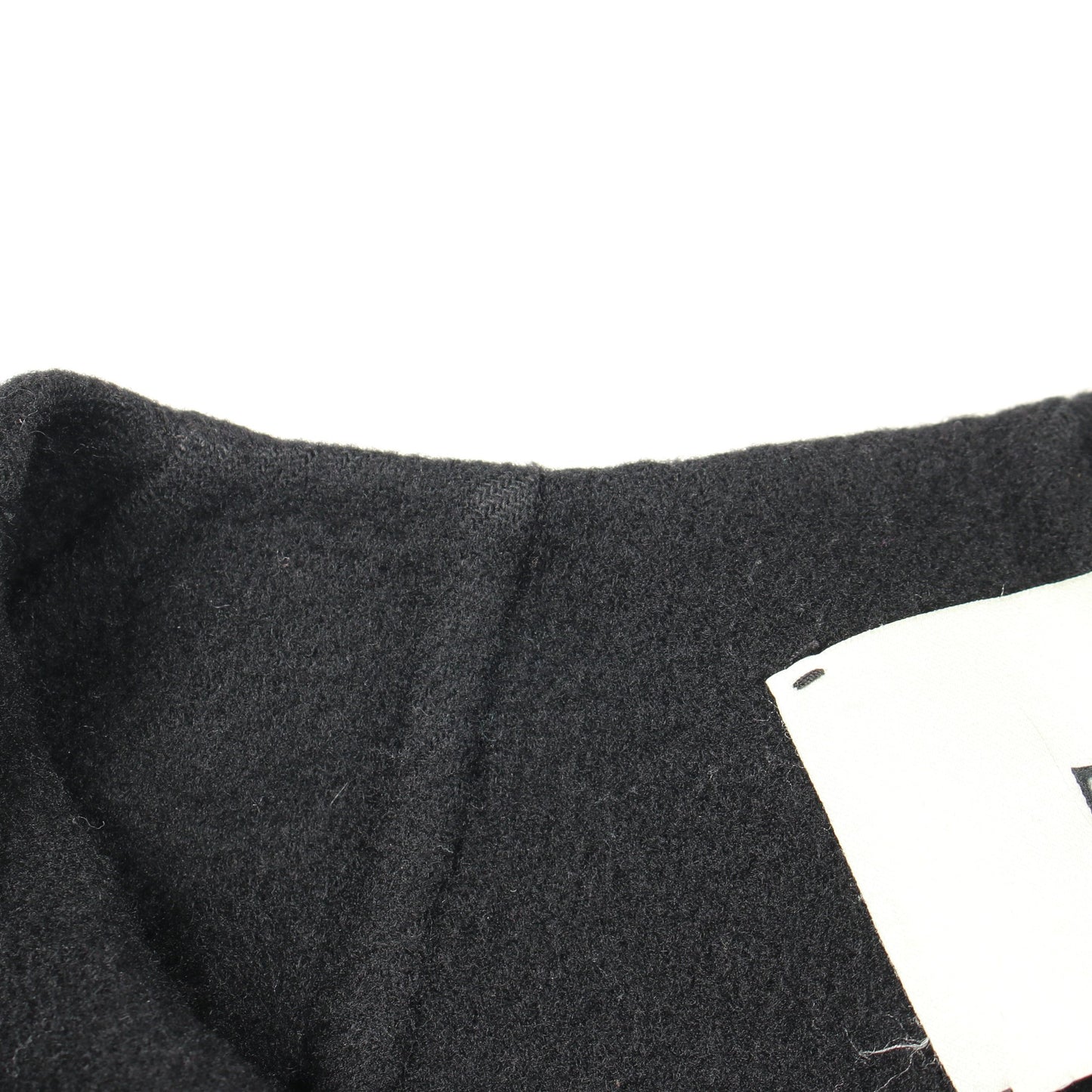 ノーカラー コート ウール ブラック ファーポケット フェンディ アウター FENDI