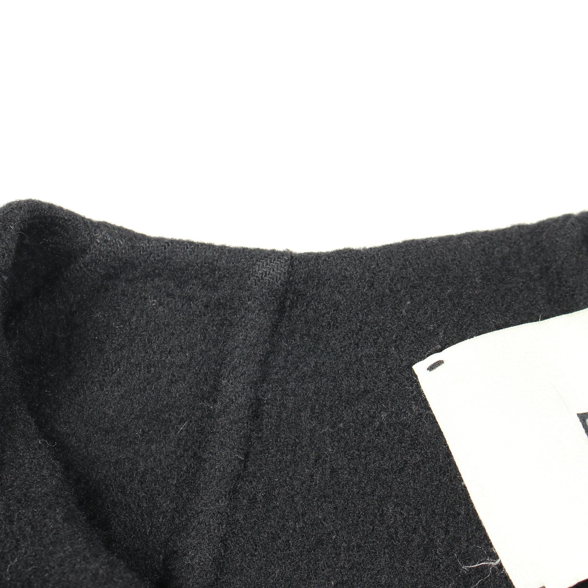ノーカラー コート ウール ブラック ファーポケット フェンディ アウター FENDI