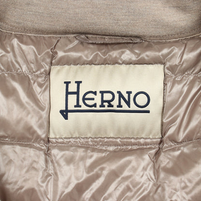 ダウンコート ウール グレーベージュ 切替 ヘルノ アウター HERNO