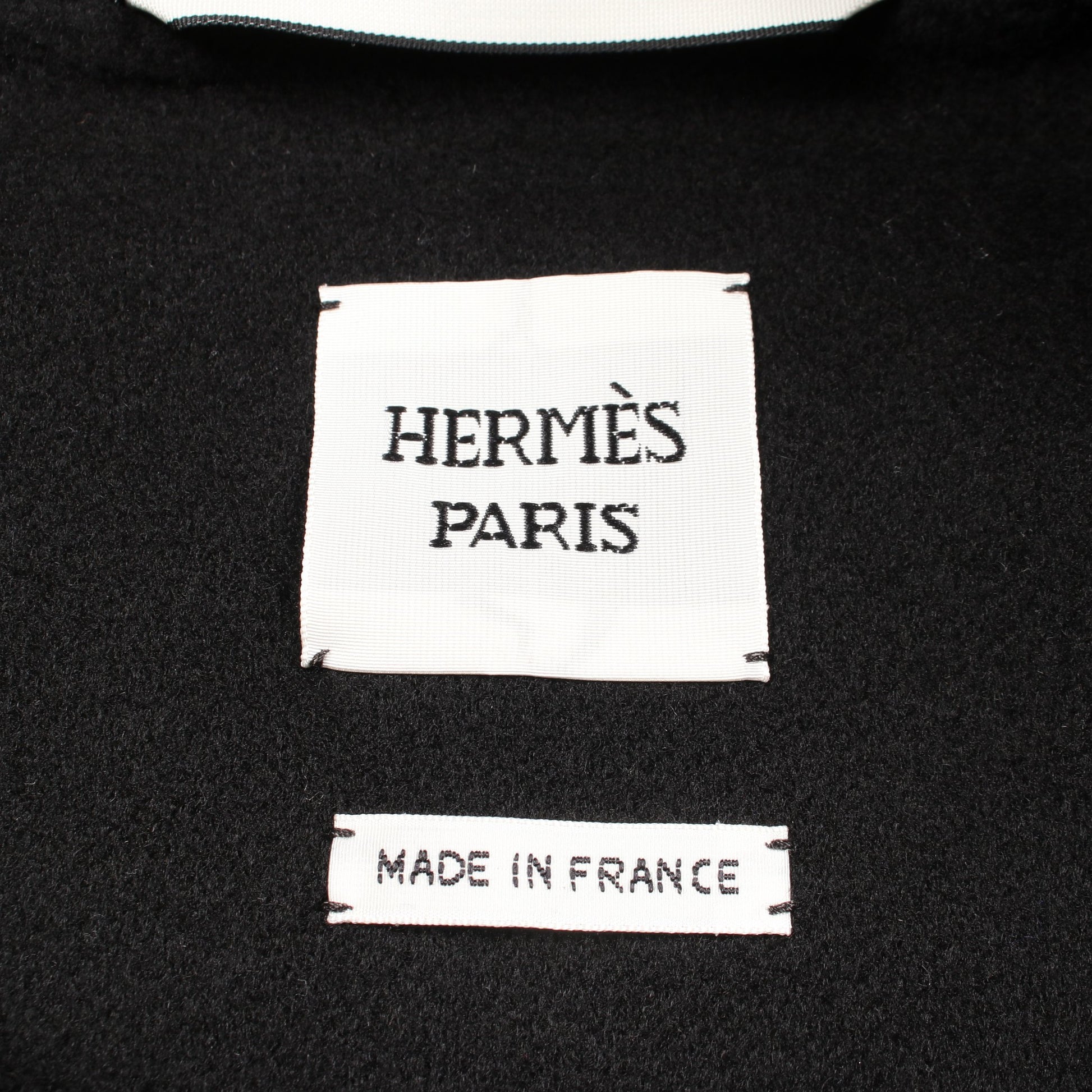 アルビオン Hパッサン ジャケット カシミヤ ブラック フード付き エルメス アウター HERMES