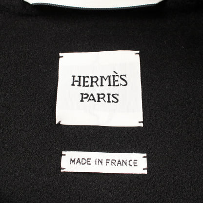 アルビオン Hパッサン ジャケット カシミヤ ブラック フード付き エルメス アウター HERMES