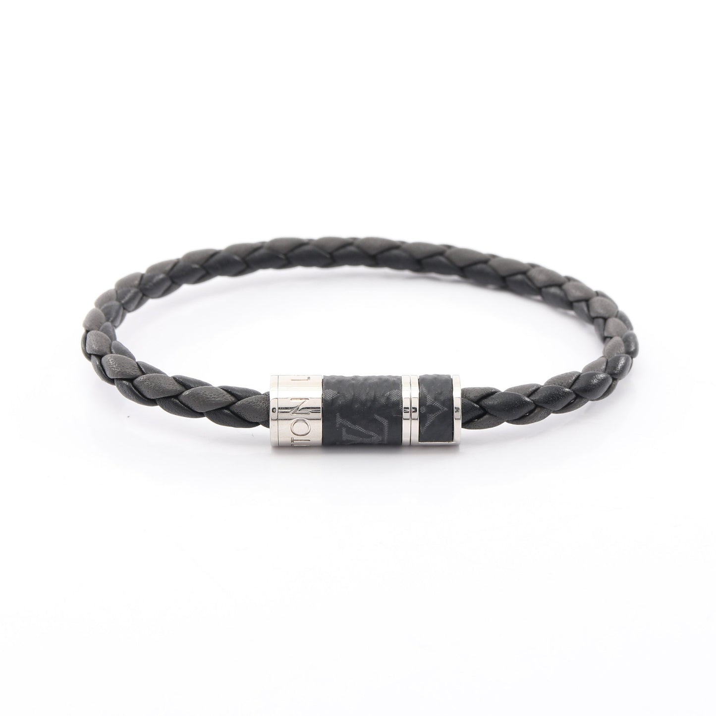 ブラスレ ブレイドイット モノグラムエクリプス ブレスレット PVC ブラック シルバー ルイヴィトン アクセサリー LOUIS VUITTON