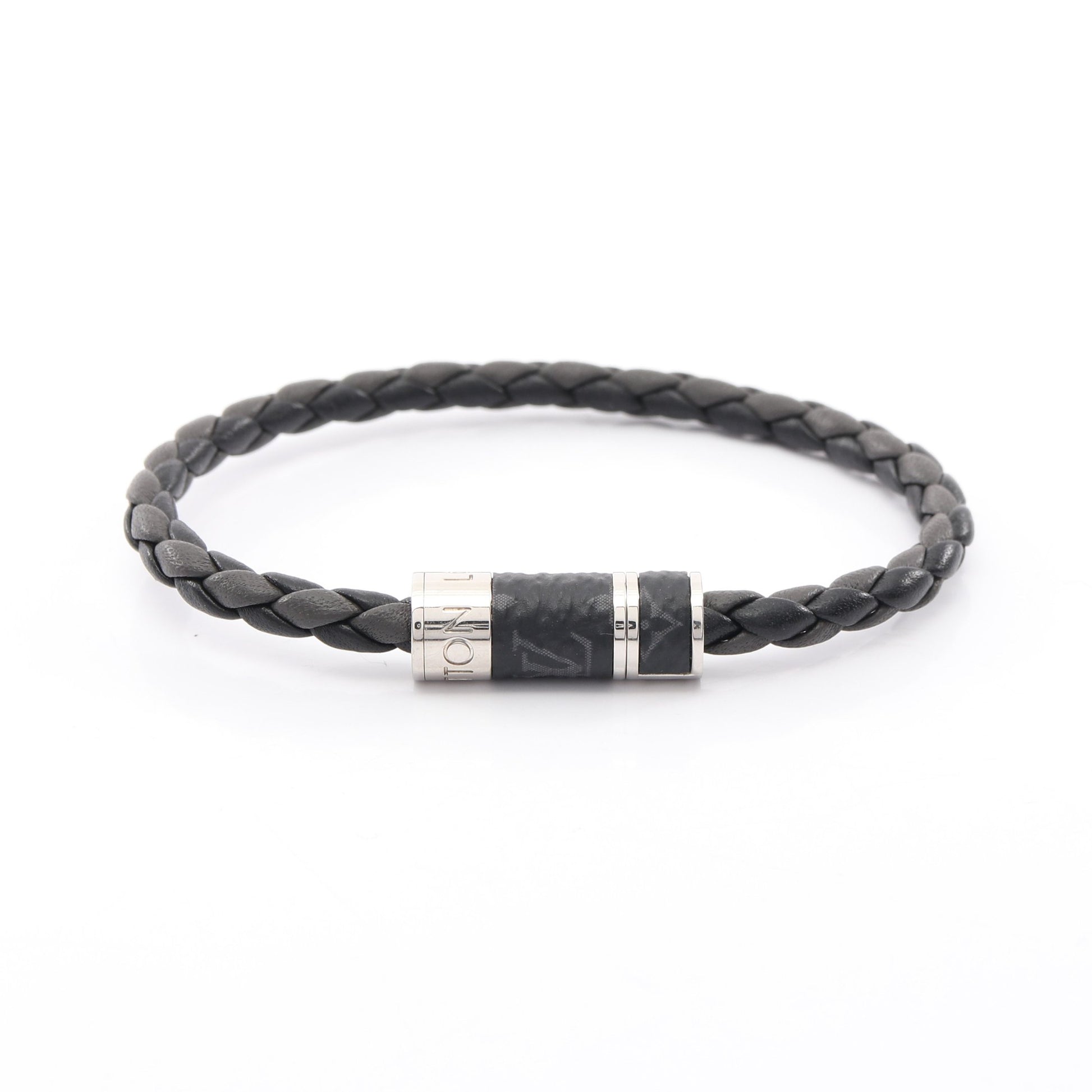 ブラスレ ブレイドイット モノグラムエクリプス ブレスレット PVC ブラック シルバー ルイヴィトン アクセサリー LOUIS VUITTON